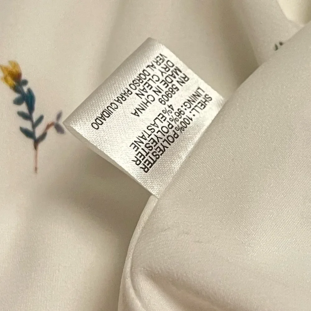 Gianni Bini White Wildflower Floral Flowy Adjustable Tie Waist Wrap Skirt - Picture 6 of 9
